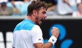 PIX: Wawrinka rallies to beat Medvedev; Thiem cruises