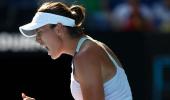 Aus Open: Muguruza beats Halep to set up Kenin final