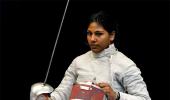 Lockdown: Fencer Bhavani practices with kitbag