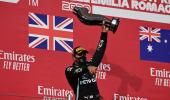 Hamilton wins at Imola; Mercedes bag constructors' title