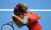 With no fans at US Open, Serena cheers herself