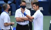 Djokovic disqualification: Ref says 'no other option'