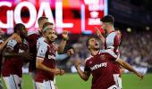 Soccer: Antonio sets record as Hammers down Leicester