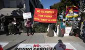 Tibetans protest against Beijing Games at IOC HQ