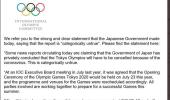 Japan and IOC say Olympics will NOT be cancelled