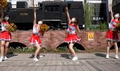 'Fight!': Japan cheerleaders root for Olympic athletes