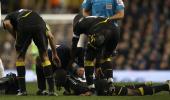 Players who have collapsed on football pitch