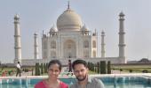 Spotted: Lovebirds Saina-Kashyap at Taj Mahal