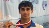 Madhavan's son Vedaant shines in the pool in Denmark