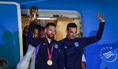 PICS: World Champs Messi, Team Come Home