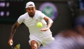 Painful knee hampers Kyrgios bid for Wimbledon glory