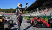 Verstappen on pole in Austria as Mercedes crash