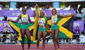 PIX: Fraser-Pryce leads Jamaican sweep in women's 100m