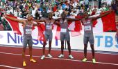 PICS: Canada stun US to win men's 4x100 relay gold