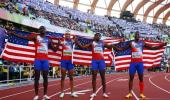 PIX: US men, women storm to 4x400m World relay gold