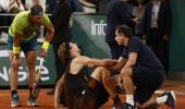 Nadal in French Open final after Zverev retires