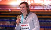 PIX: Ledecky wins 19th gold; butterfly double by Milak