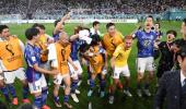 What happened in Japan's locker room post German upset