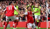 EPL PIX: Arsenal stay top as Spurs self-implode