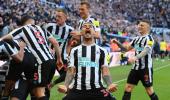 EPL PIX: Newcastle down Man United; rise to third