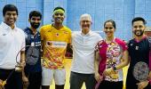 Is Tim Cook Playing Badminton With Saina?