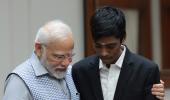 PIX: Praggnanandhaa's exclusive meet with Modi