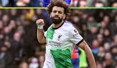 EPL PIX: Salah achieves milestone as Liverpool go top