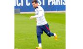 Messi returns to training after serving suspension