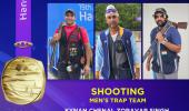 Asiad: Gold for men's trap team; Kynan pockets bronze