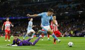 Champions League PIX: Man City, Barca score big wins