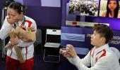 PIX: It's love-all for Chinese shuttlers at Olympics!