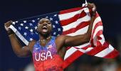 Therapy call powers Noah Lyles to Olympic 100m gold