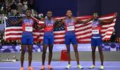 US hold off Botswana to win 4x400 relay in record time