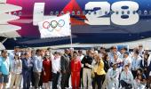 Olympic flag arrives in Los Angeles!