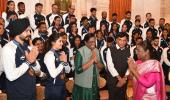 President Murmu meets Indian Olympic contingent