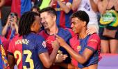 Lewandowski's magic saves the day for Barca