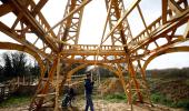 PIX: Two friends build Eiffel Tower from recycled wood