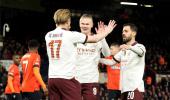 Haaland smashes five as City thrash Luton