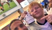 England footballers treated to Ed Sheeran performance