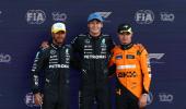 F1: Russell takes pole in British 1-2-3 at Silverstone