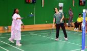 SEE: Prez Plays Badminton With Saina