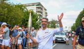 Abhinav Bindra Carries The Olympic Torch