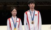 China's Huang and Sheng win first gold of Paris Games