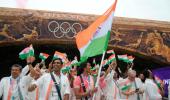 PIX: Flag bearers Sindhu, Kamal lead India in parade