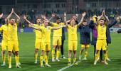 War-torn Ukraine seeks solace in Euros