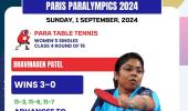 Paralympics: Paddler Bhavina enters class 4 quarters