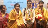 Gukesh, Pragg, Vaishali return to grand welcome