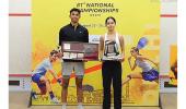 Teen squash star claims hat-trick of national titles