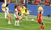 PIX: Spain thrash grieving Portugal; Italy edge Belgium