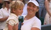 Aunt Amanda's victory lap with nephew steals the show